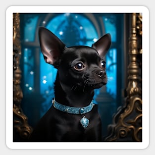 Mystic Black Chihuahua Sticker